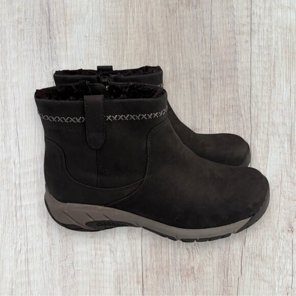 Merrell Boots Womena 6.5 Encore 4 Bluff Side Zip Winter Ankle Boot J003616 Black - Picture 5 of 9